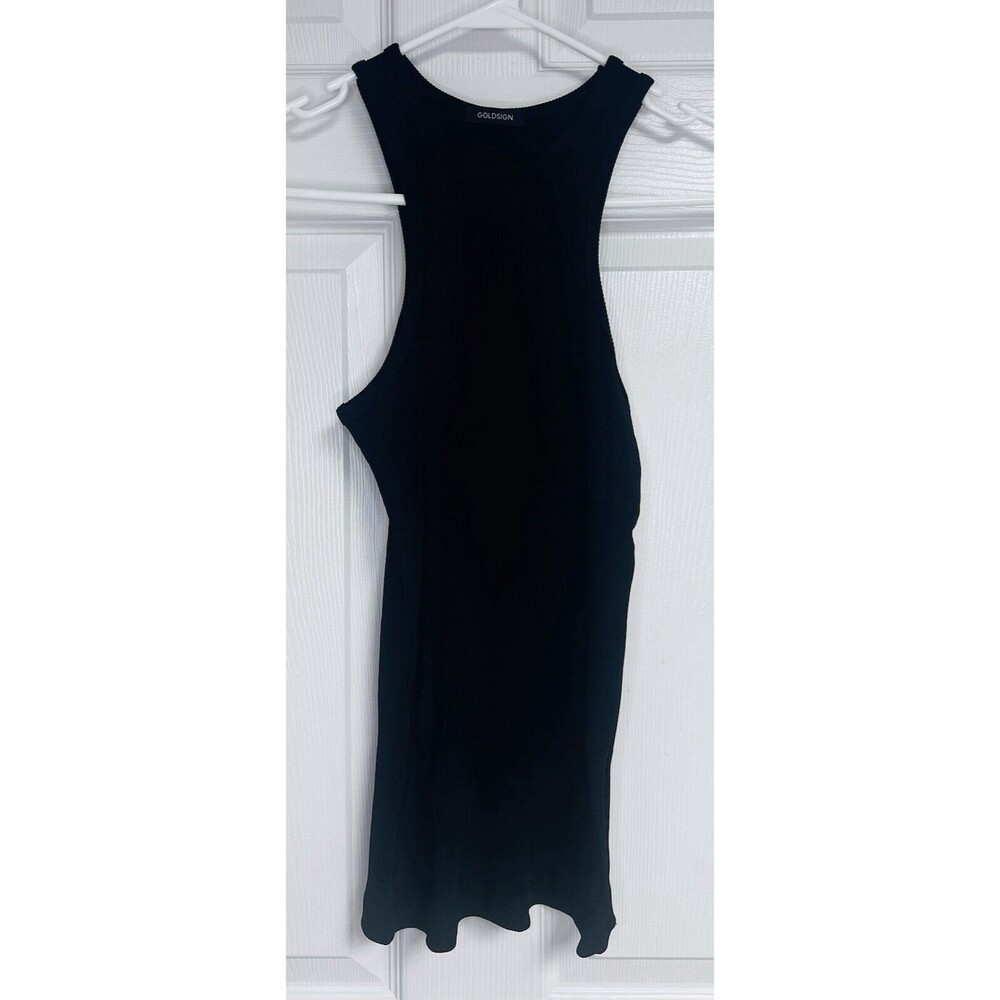 Goldsign Women’s XS Black Knitted Ribbed Tank Top Retail $158
